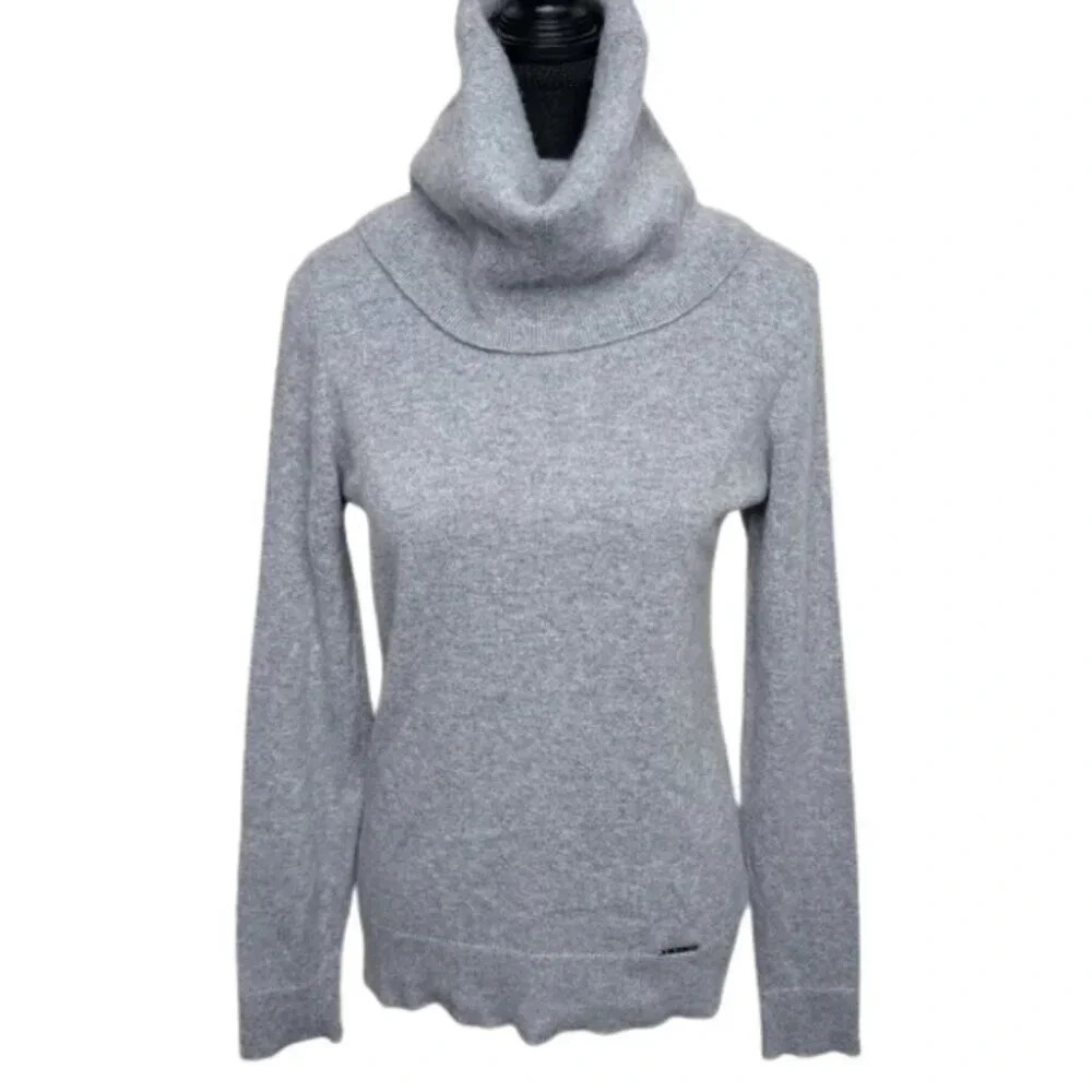 Michael Michael Kors Womens Small Turtle Neck Cashmere Grey  Sweater